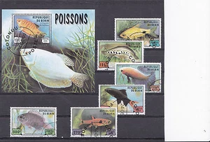 Q1085 - Benin 1999 - Block + Set - Vissen/Fish/Fische  - Picture 1 of 1
