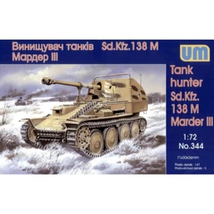 UNIMODELS UM 344 Scale Model 1:72 Marder III SdKfz138 M WWII German Tank Hunter - Bild 1 von 24