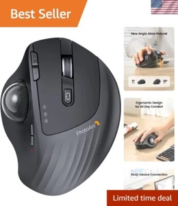 Bluetooth Rechargeable Trackball Mouse with Adjustable DPI for Ultimate Comfort - Picture 1 of 9