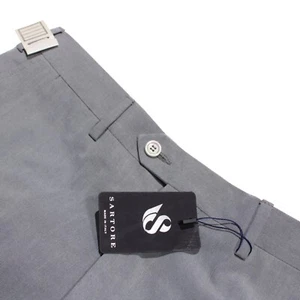 Sartore NWT Chinos / Casual Pants Size 52 36 US Solid Blue 100% Cotton - Picture 1 of 13