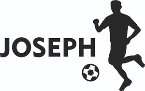 Personalised Name Football Wall Sticker Decal Kids Bedroom Custom Vinyl Boys - Picture 1 of 4