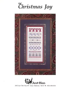 Just Nan Kreuzstich UNBENUTZT Vintage Weihnachten Freude Glocken Bäume Schneeflocken OOP - Bild 1 von 2