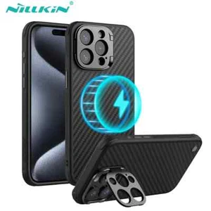 Nillkin Magnetic Aramid Fiber Camera Stand case for iPhone 15 14 13 Pro Max - Picture 1 of 23