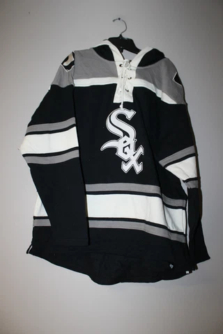 New MLB Chicago White Sox old time jersey style mid weight cotton hoodie men's M Cover
