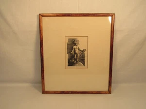 LYND WARD Pencil Signed 1948 Greetings For The New Year Art Print Framed 12.75" - Picture 1 of 6
