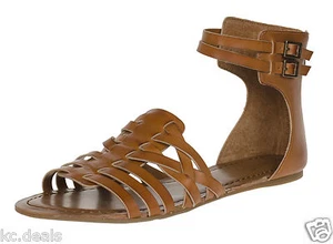 JESSICA SIMPSON RUMORRE LUGGAGE OPEN TOE ANKLE STRAP SANDAL SHOE MULTISIZE AS165 - Picture 1 of 5