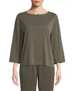 NWT Vince Tie-back 3/4-sleeve Crewneck Bayleaf Sweater Size XS - Picture 1 of 8