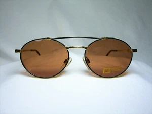 Metzler sunglasses round oval Gold plated men's women's frames NOS hyper vintage - Picture 1 of 7