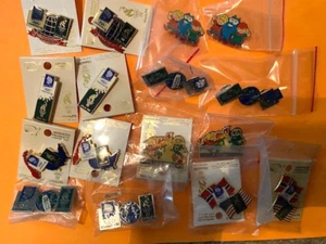 1994 LILLEHAMMER ATLANTA 1996 BRIDGE OLYMPIC PINS 16 BADGES TRADERS LOT MASCOTS - Picture 1 of 3