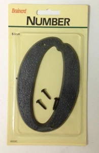 Brainerd Hardware 5 Zoll zum Einschrauben schwarz Kunststoff Hausadressnummern - Bild 1 von 4