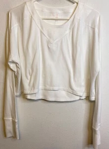 NEW FP Movement Free People Long Sleeve Crop Pullover Lined Women Top SMALL - Picture 1 of 5