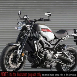 Pair of bar end mirrors 4Rizz white fits Yamaha FZ-07 FZ-09 16mm bolt-on only - Picture 1 of 8