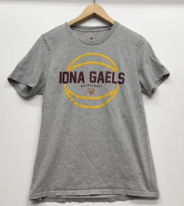 IONA GAELS UNIVERSITY New Rochelle NY Short Sleeve Gray Adidas T Shirt Medium - Picture 1 of 8