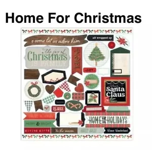 CTMH HOME FOR CHRISTMAS Sticker Embellishments 12” x 12” Sticker Sheet - Picture 1 of 1
