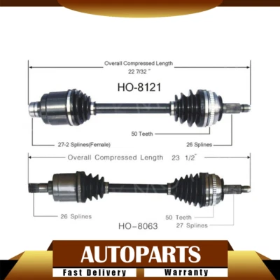 2 PIEZAS EJES JUNTAS CV SURTRACK DELANTERAS PARA ACURA INTEGRA CU21 1994-2001 Foto 1 de 4