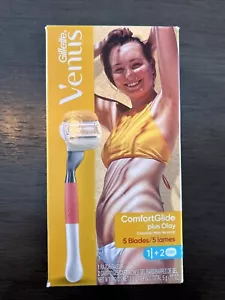 Gillette Venus Comfort Glide + Olay Coconut Razor, 1 Handle + 2 Cartridges - Picture 1 of 2
