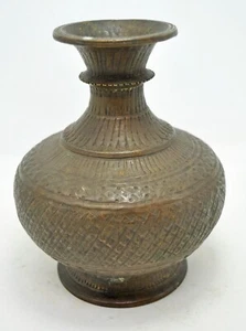 Old Antique Fine Engraved Brass Hookah Base Pot Nice Shape Collector's Piece - Picture 1 of 6