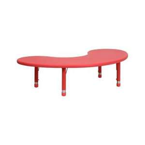 Flash Furniture  Activity Table - YU-YCX-004-2-MOON-TBL-RED-GG