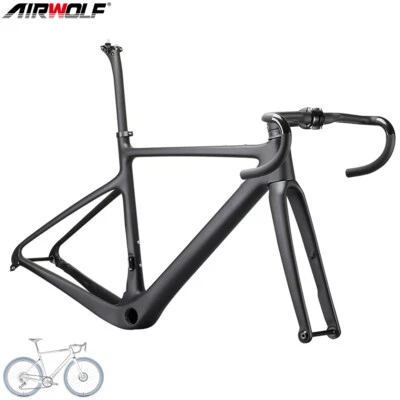 AIRWOLF T1100 Carbon Gravel Rahmen 700x40c Rennrad Cyclocrossrad Fahrrad Frame - Bild 1 von 4