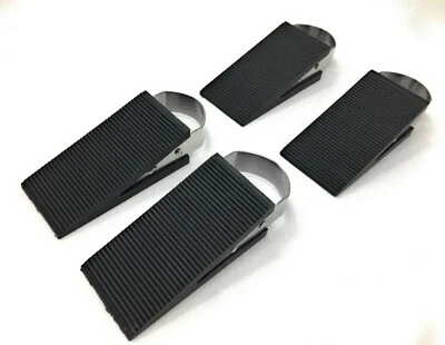 4x Türkeil Türstopper Türpuffer Türschutz Fensterkeil Gummikeil schwarz xx - Bild 1 von 4