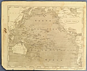 Pacific Ocean 1804 Aaron Arrowsmith Samuel Lewis Engraved Map Australia Hawaii - Picture 1 of 4