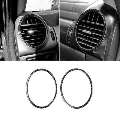 Borde de anillo de ventilación de salida de aire de desempañamiento lateral de fibra de carbono para LEXUS IS 300 1999-2005 Foto 1 de 4