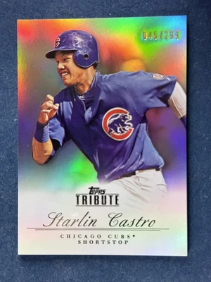 2012 Topps Tribute Gold #11 Starlin Castro Chicago Cubs /299 - Image 1 of 2