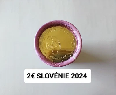 2 Euro Slovénie 2024  Bibliothèque Nationale neuve de Rouleau  - Photo 1/4