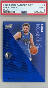 2023 Panini Father's Day Luka Doncic Blue Parallel /50 Dallas Mavericks PSA 9 #1 - Bild 1 von 2