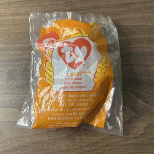 TY Teenie Beanie Baby 1998 McDonalds Happy Meal Toy #2 Bongo The Monkey Sealed - Picture 1 of 5