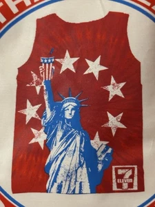Vintage 1990s 7 Eleven Patriotic Tank Top Size Medium New in Package 7/11  - Picture 1 of 4