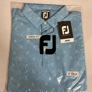 Footjoy Junior Fit Golf Stampa Azzurro Taglia Large NUOVO in Plastica - Foto 1 di 3