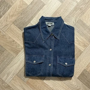 Lady Mei Women’s Denim Western Shirt – Snap Button - Picture 1 of 8