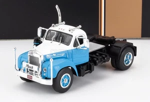 MODELLINO CAMION STATICO IXO MACK B61 TRACTOR TRUCK 2 ASSI BLU BIANCO SCALA 1/64 - Foto 1 di 6