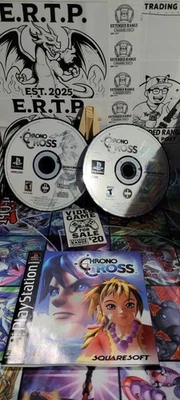 Chrono Cross (Sony PlayStation 1, 2000) Completo CIB Etiqueta Negra PS1 Foto 1 de 4