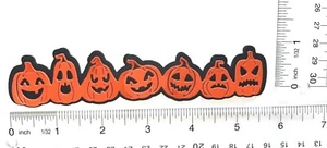 🙂 JACK O LATERNE PUMPKIN HALLOWEEN GRENZE Karton Papier gestanzt geschnitten - Bild 1 von 3