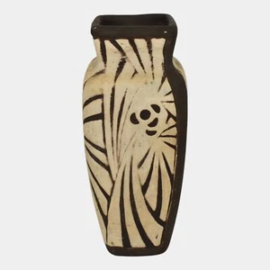 Weller Claywood 1910 Vintage Art Pottery Brown Pine Cone Ceramic Flower Vase - Picture 1 of 6