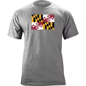 Maryland State Flag Distressed T-Shirt - Picture 1 of 2