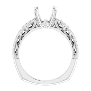Natürlicher Diamant-Verlobungsring Damenring Rundschliff 8 mm Halbfassung 14 K Weißgold - Bild 1 von 7