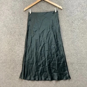 Falda midi sin cordones Aritzia Babaton negra talla 6 para mujer cintura elástica satinada 49325 - Imagen 1 de 9