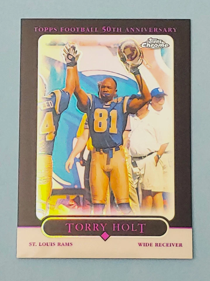 TORRY HOLT 2005 Topps Chrome football BLACK REFRACTOR #/100 St Louis Rams RARE * - Image 1 of 1