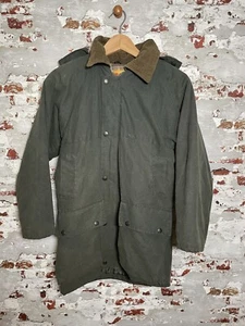 Damen Freizeit Wachs Landhausstil Jacke Grün Größe 32 XS 36in Brustumfang - Bild 1 von 10