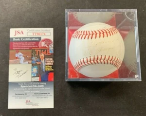 GENE CONLEY HANDSIGNIERT BESCHRIFTET "WS CHAMPS" BASEBALL MIT HALTER JSA/COA AA 11622 - Bild 1 von 8