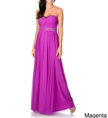 Vestido formal DECODE 1.8 lentejuelas magenta sin tirantes talla 4 graduación nuevo con etiquetas ($199) Foto 1 de 4