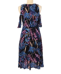 ANTHROPOLOGIE Maeve Women’s Size 8 A-Line Floral Mod Midi Dress Shortsleeved - Picture 1 of 2