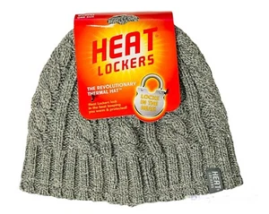 Heat Lockers grau Damen One Size Thermo Strickmütze Beanie Kunstfell gefüttert NEU - Bild 1 von 2