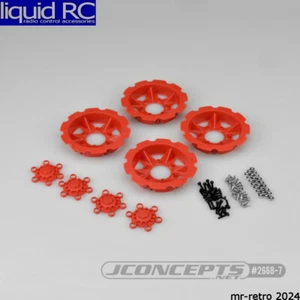 JConcepts 2668-7 Tracker Wheel Discs 4 pieces - Red - Picture 1 of 2