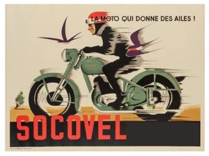 Art Print Motorcycle Socovel French Motoerbike Poster - Picture 1 of 1
