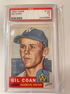 1953 Topps Gil Coan Washington Senators #133 PSA EX