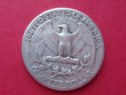 1947 U.S. SILVER WASHINGTON QUARTER - NICE Cover